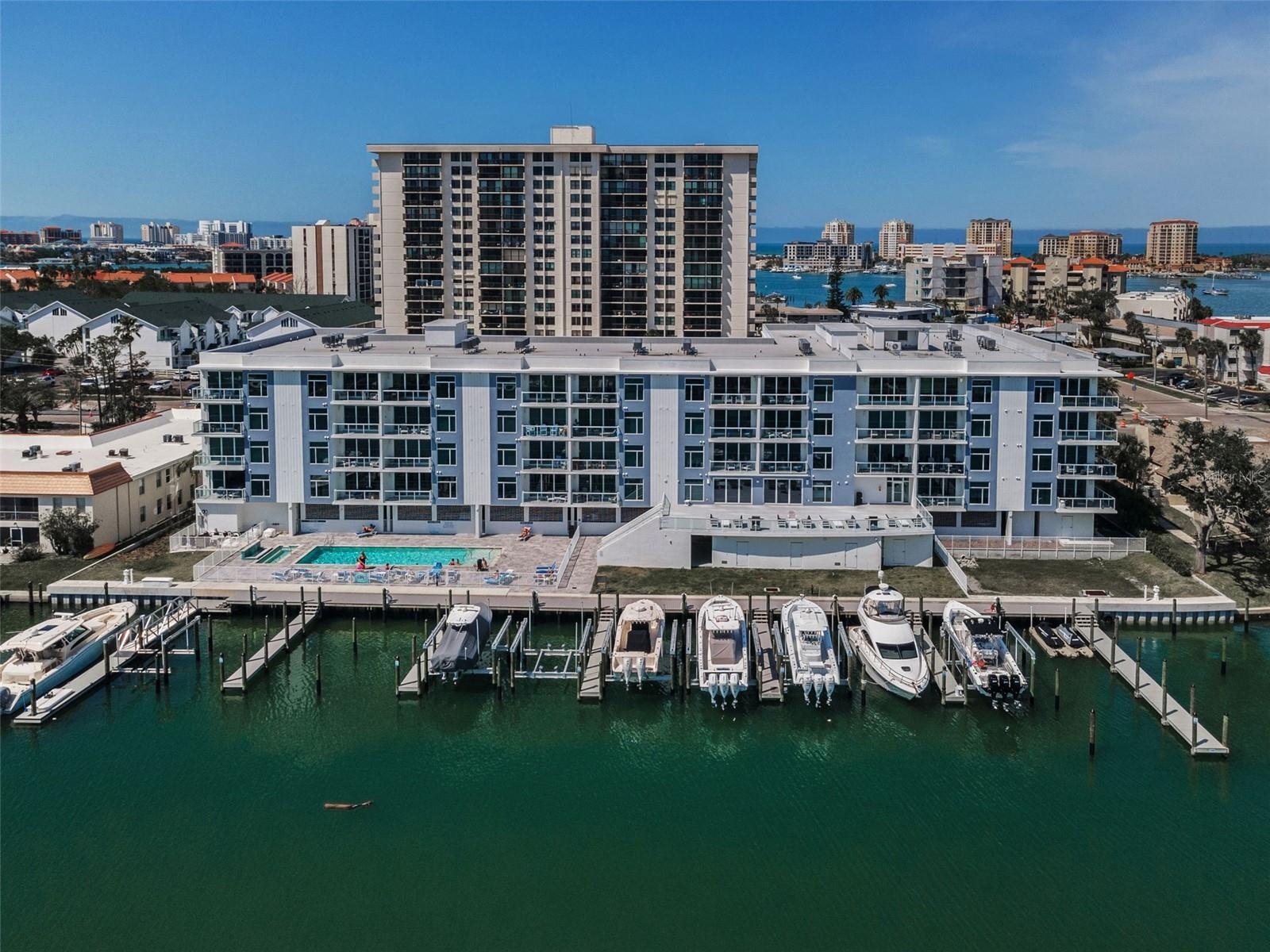 Azure private pool and marina