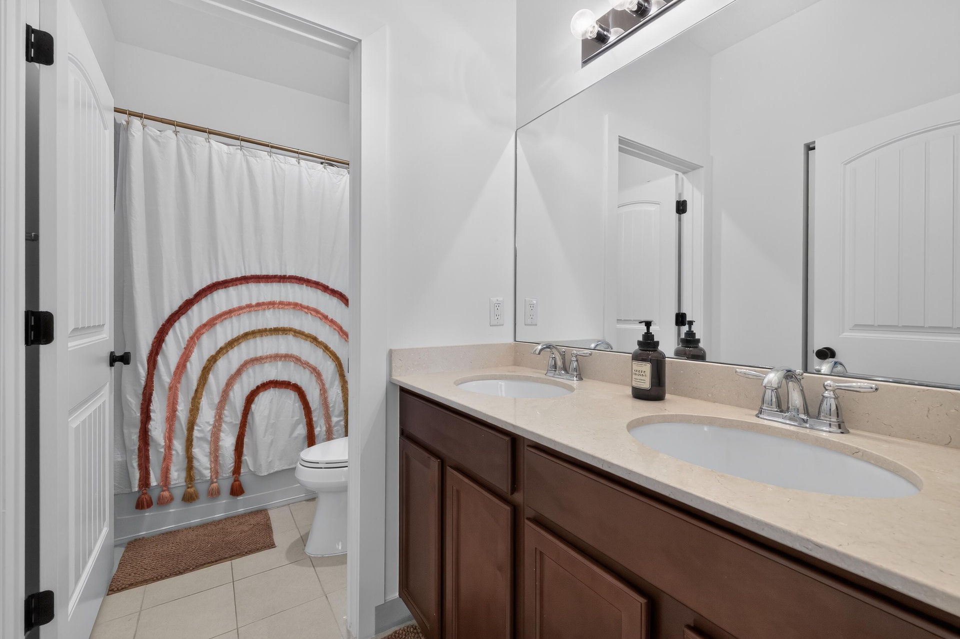 Full bath 3 located off the hall between bedrooms 4 & 5