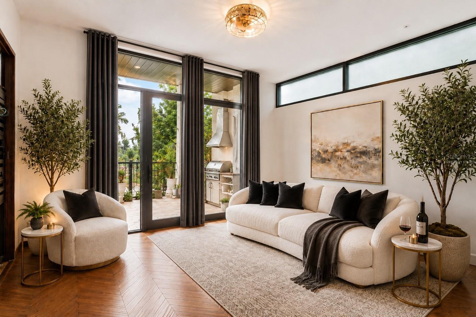 Virtually staged-Bedroom/Entertainment Room/Office - First Floor