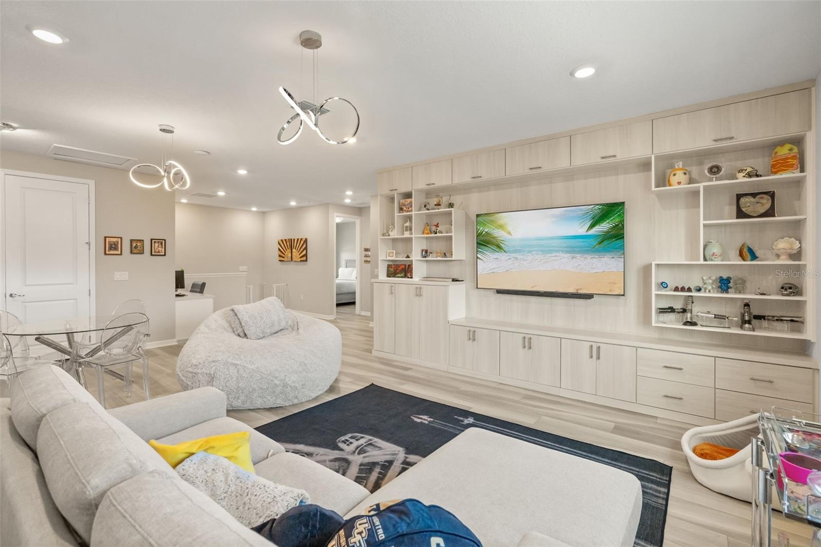 Loft with custom built ins