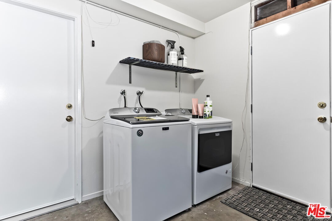 Laundry in garage
