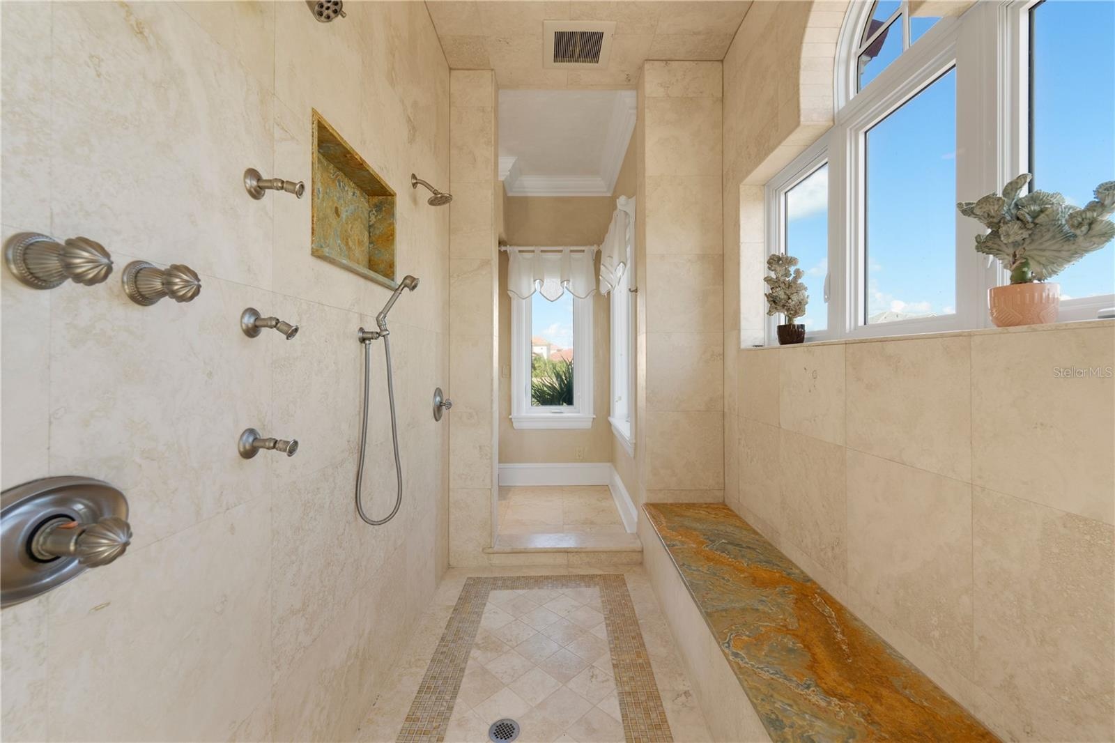 Primary Ensuite walk through shower
