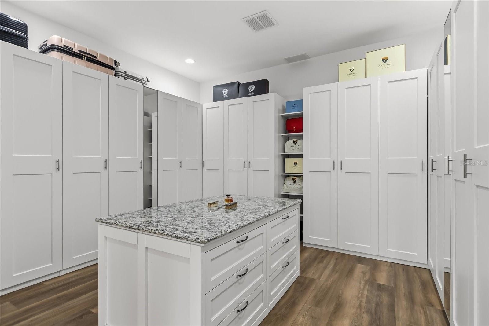 Primary closet
