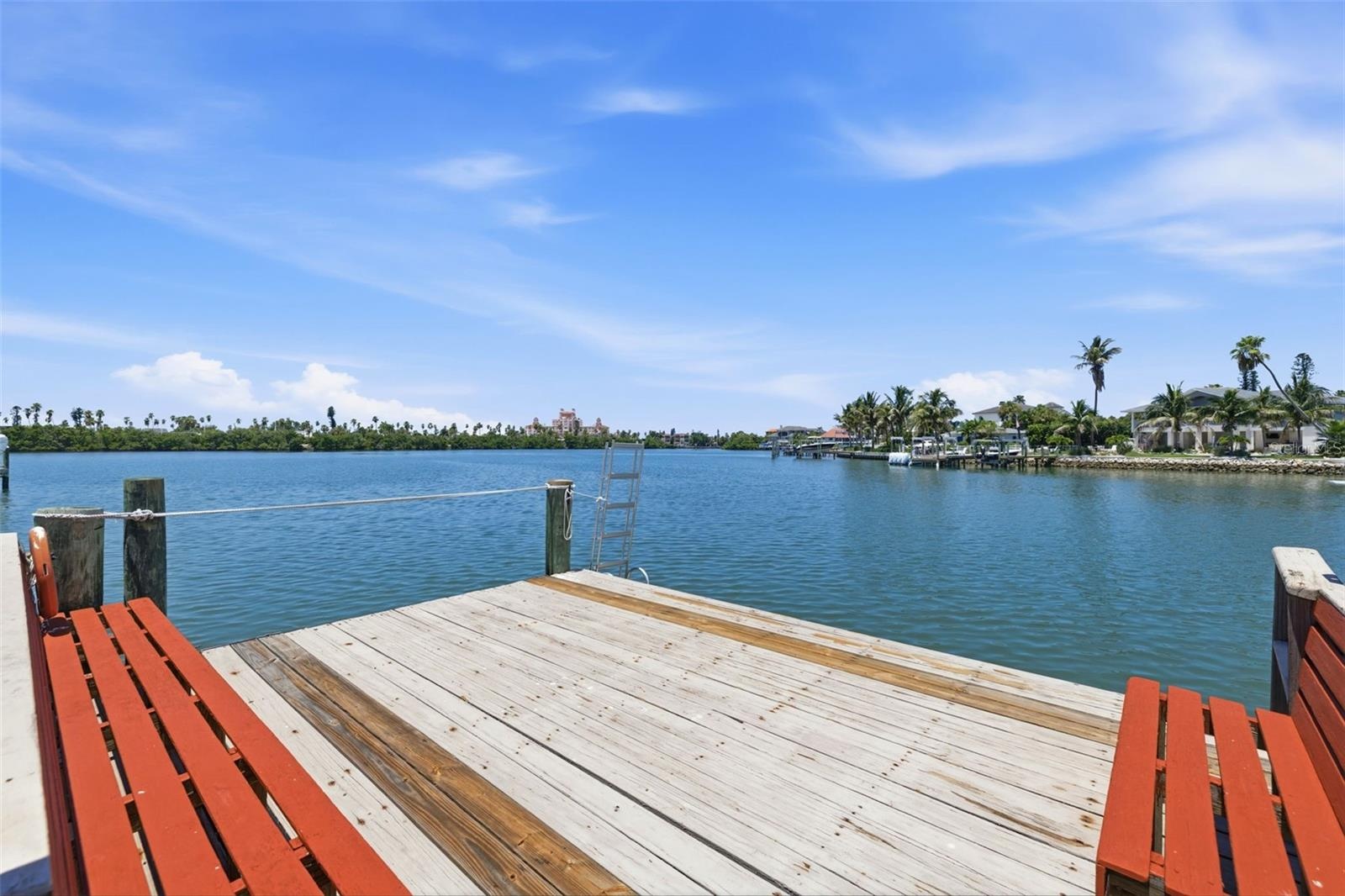 Dock with ladder