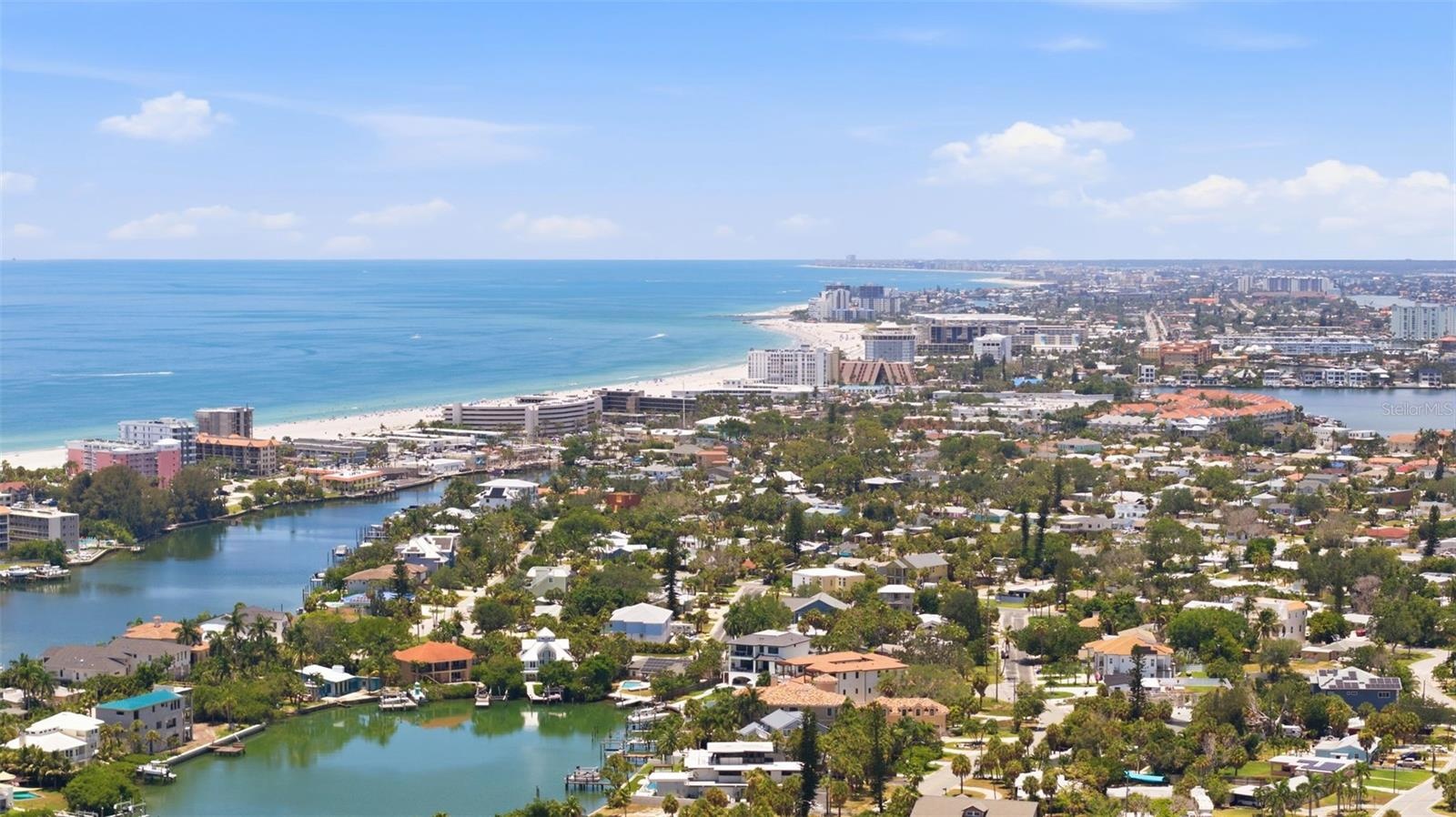 Aerial view of local beaches