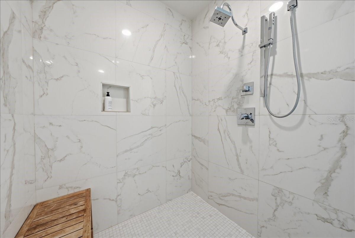 Spacious shower