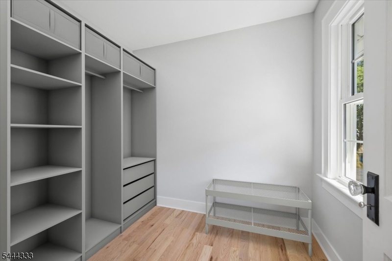 Staged walk in closet