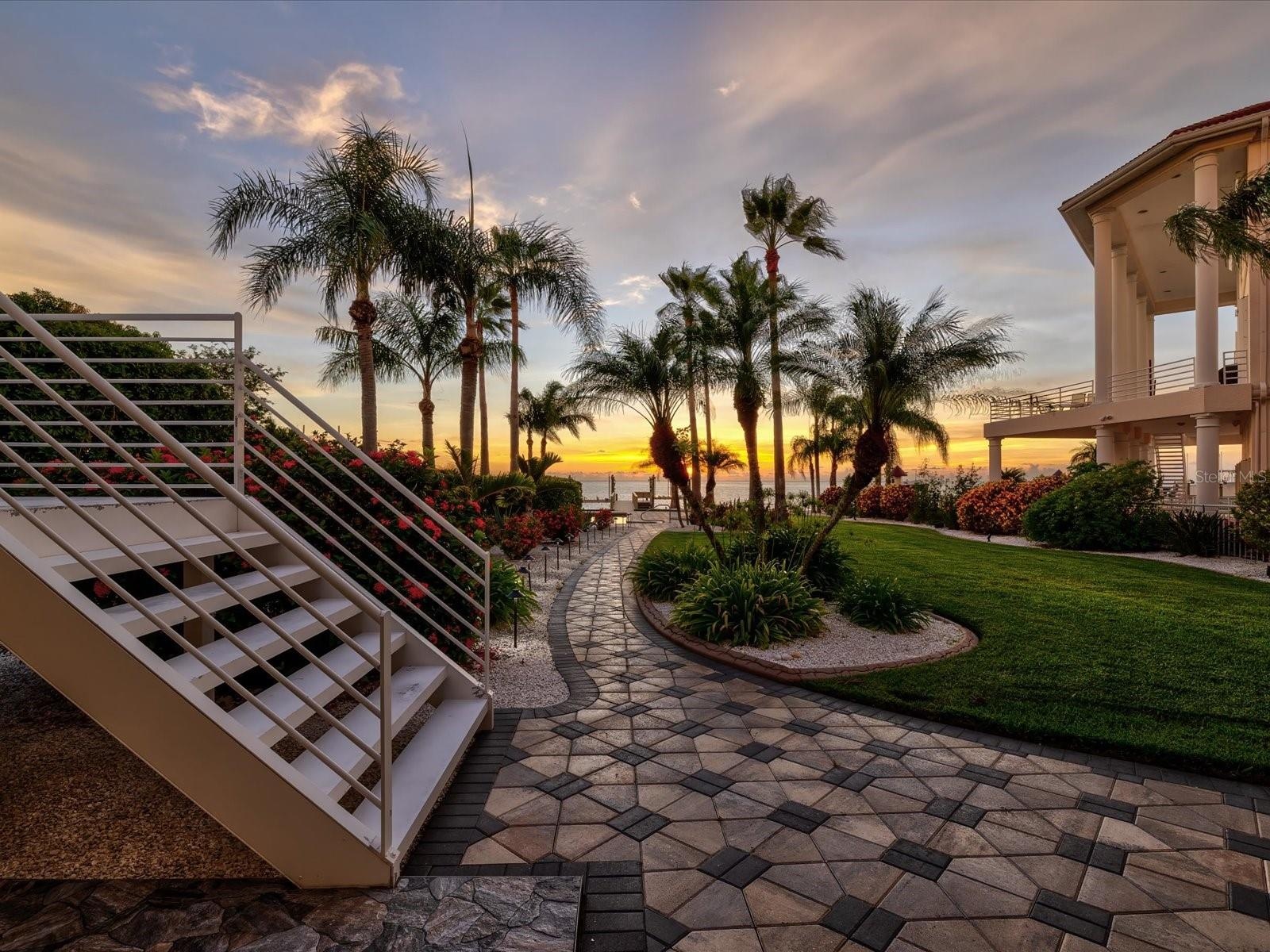 Stairs leading from Living  room balcony