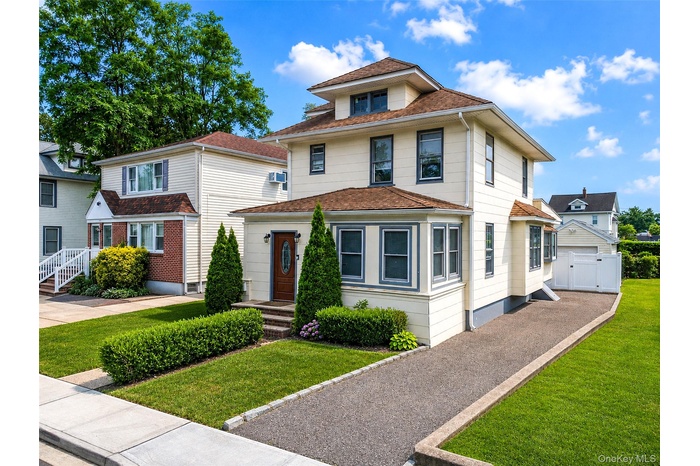 Home Front with Long Driveway