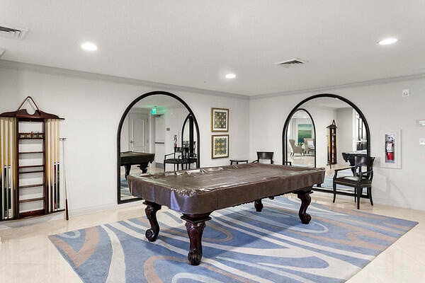 Clubroom billiards table
