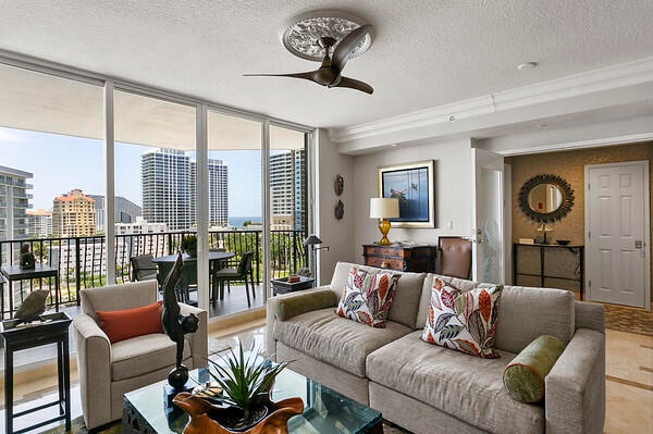Wide Water views & City views w/ sliding glass doors from every room to large expansive 38' balcony