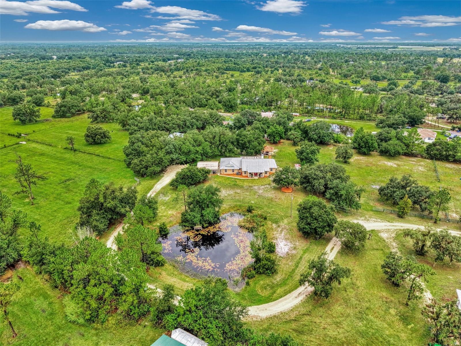 Aerial view looking to the West
