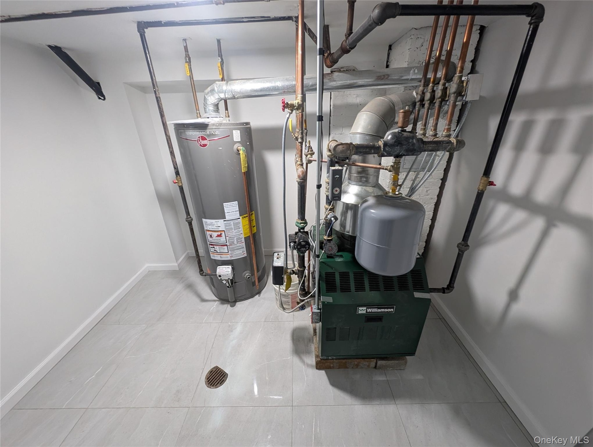 Utilities with water heater and a heating unit