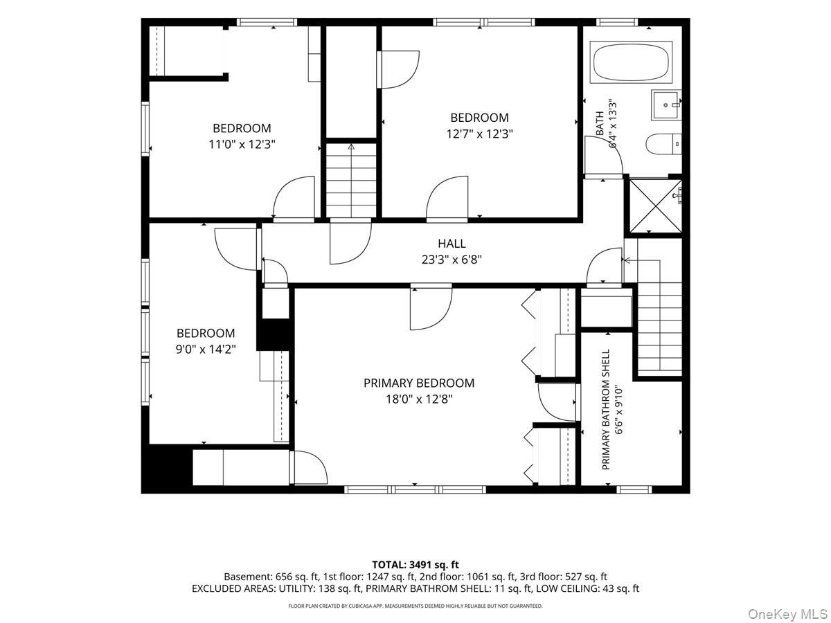 2nd level with 4 bedrooms and 2 full bathrooms including master bathroom shell with plumbing in place
