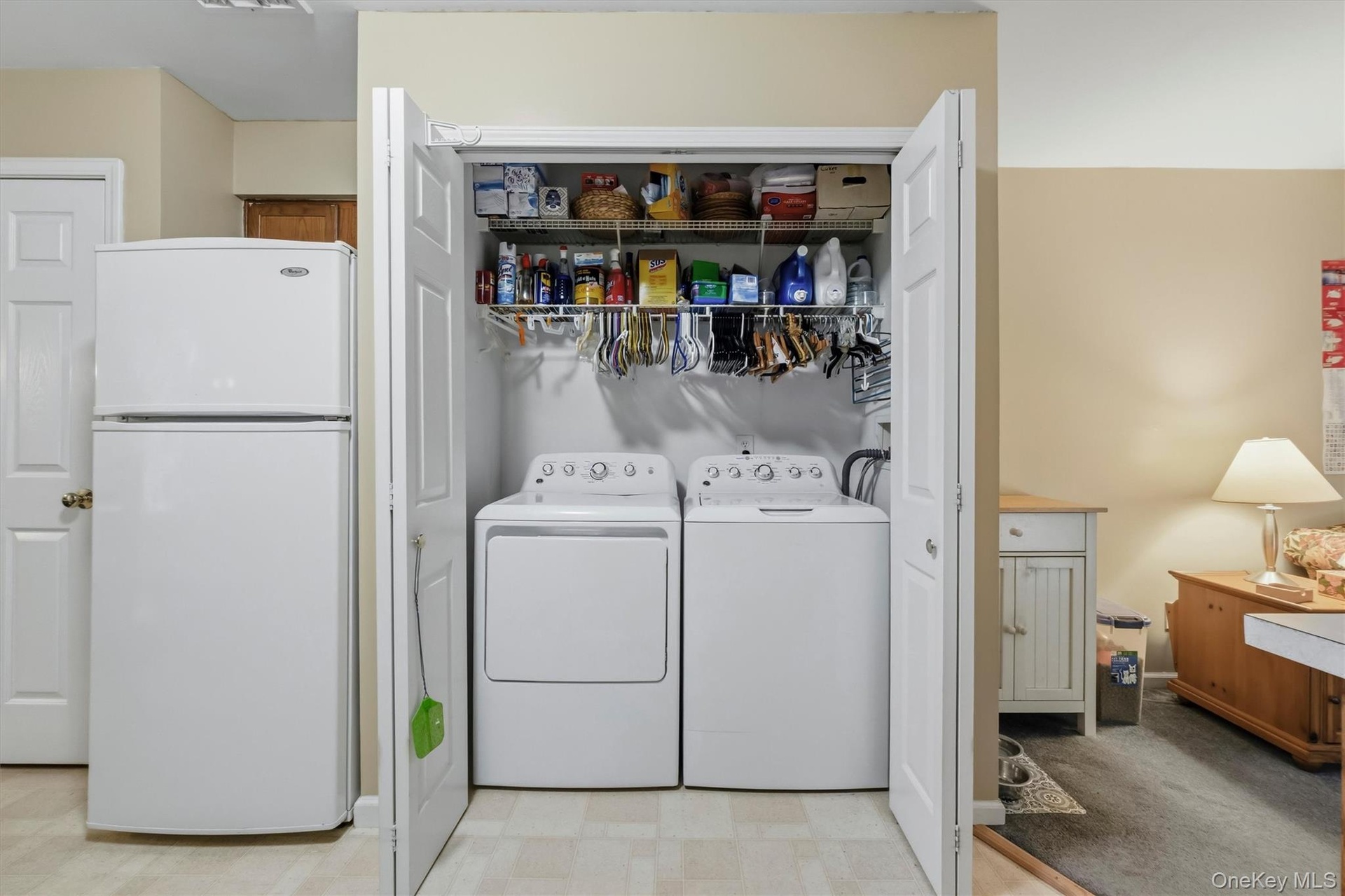 Washer/dryer nook in a closet!