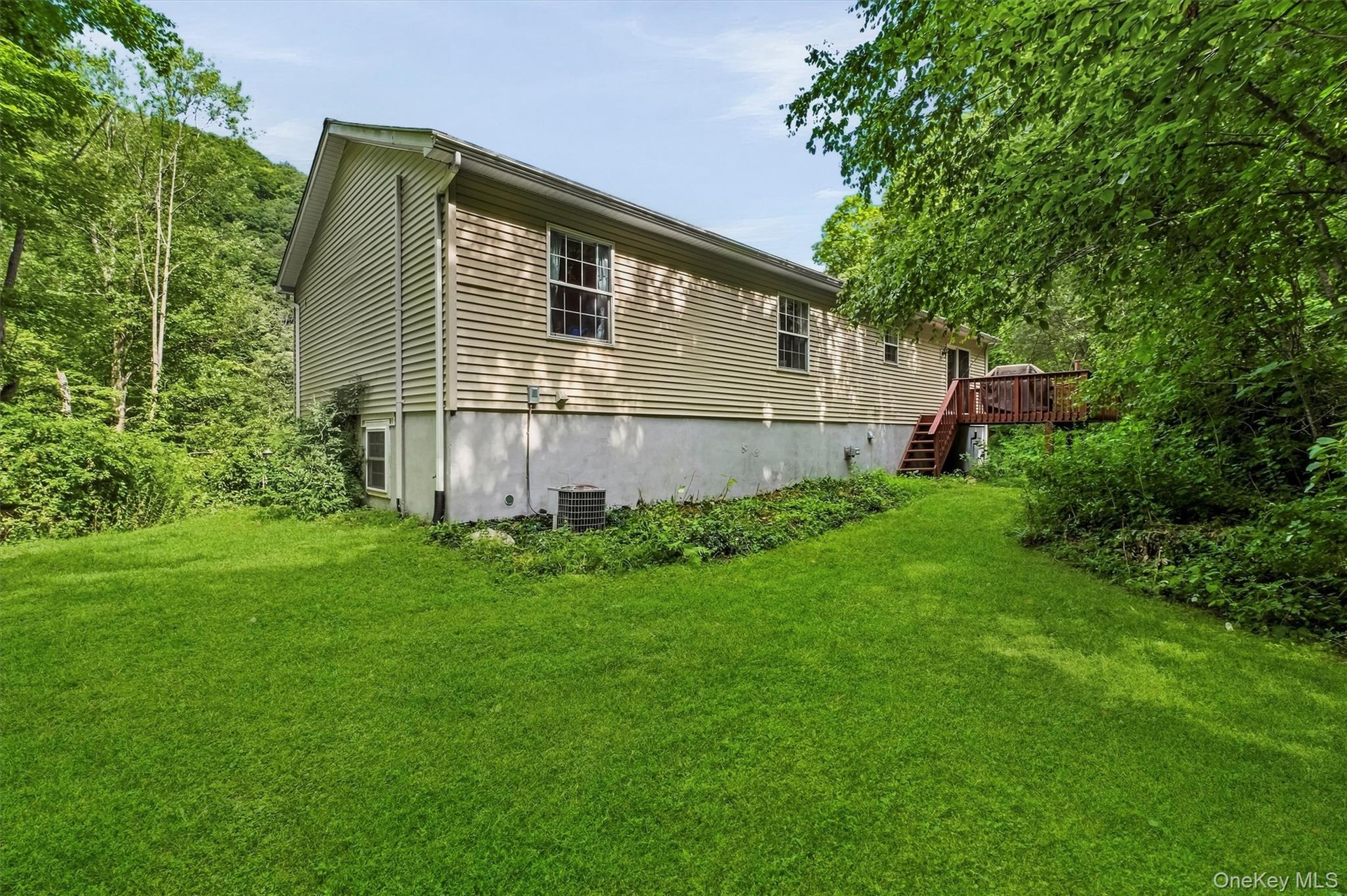 View of the back and side yard