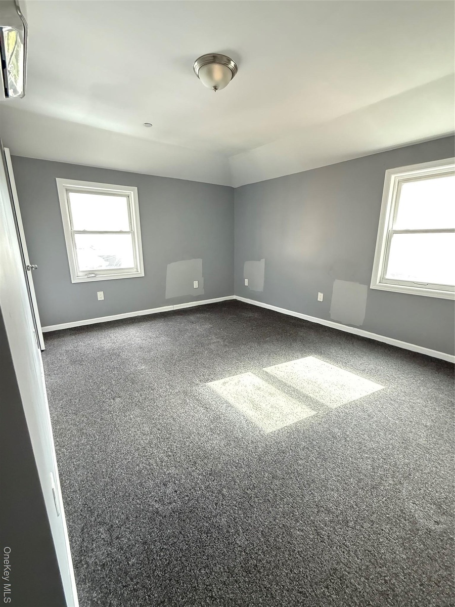Spare room featuring healthy amount of natural light and carpet floors