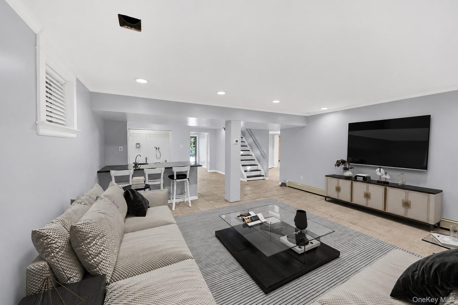 Lower Level (furniture has been virtually staged)