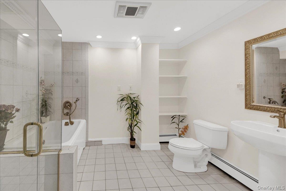 Updated full lower level bathroom