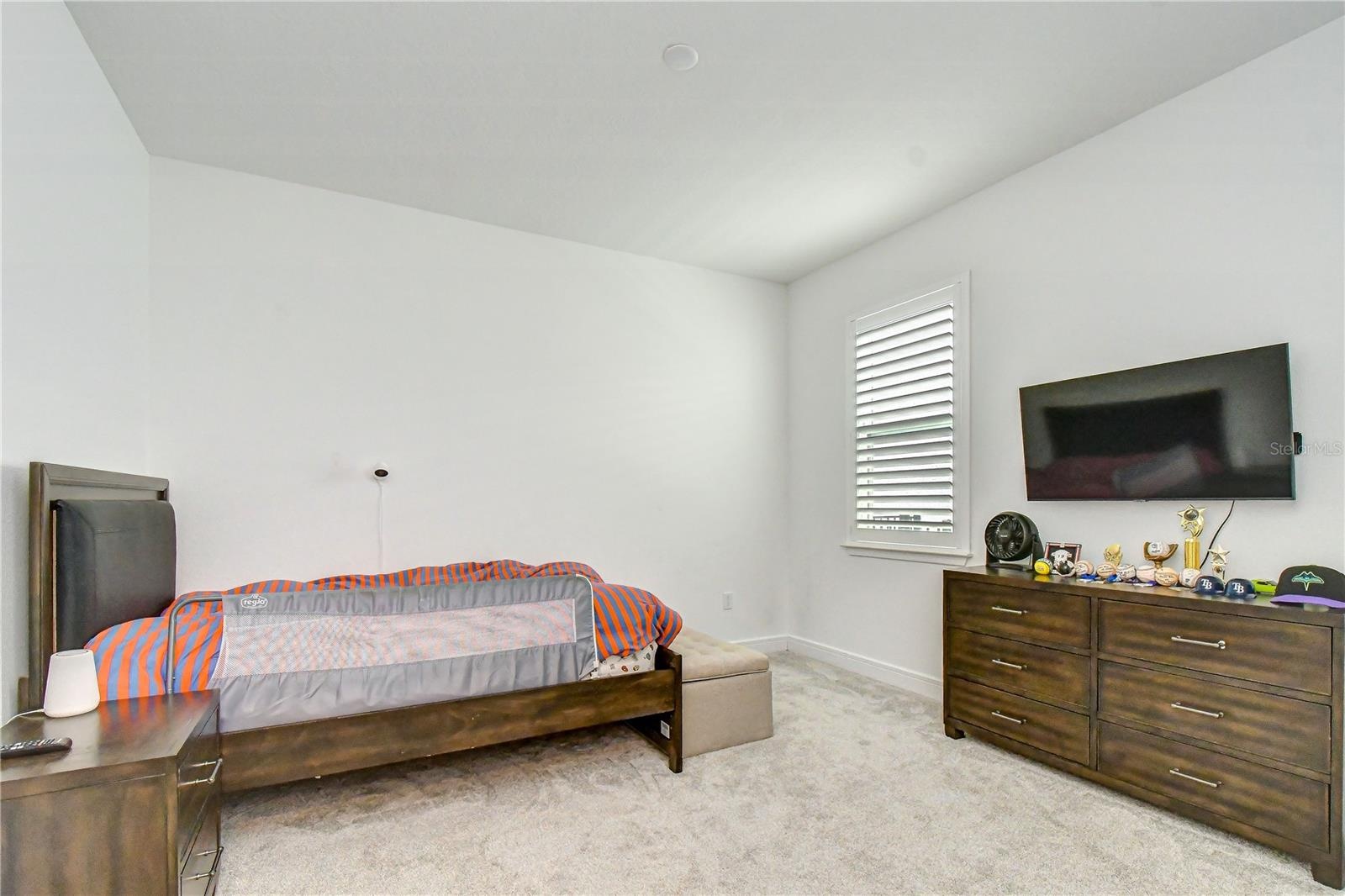 Comfortable guest or family bedroom.