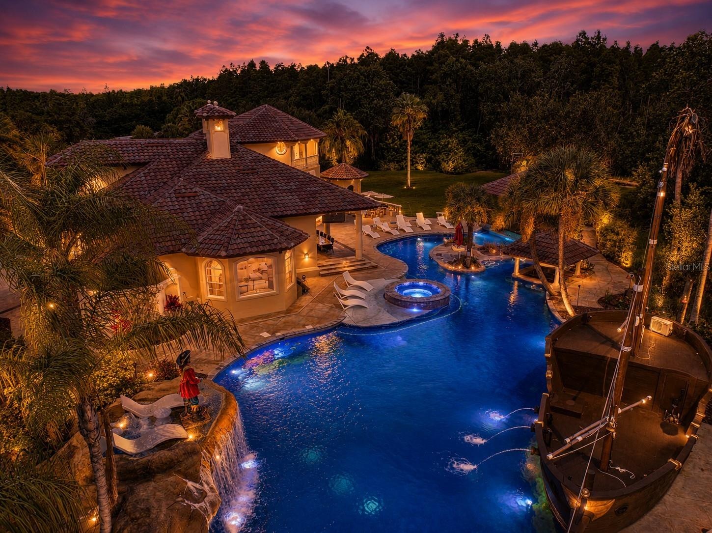 Pirate Lagoon Resort at Twilight