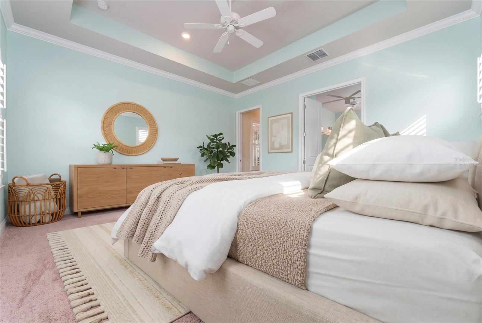 Virtually Staged Primary Suite