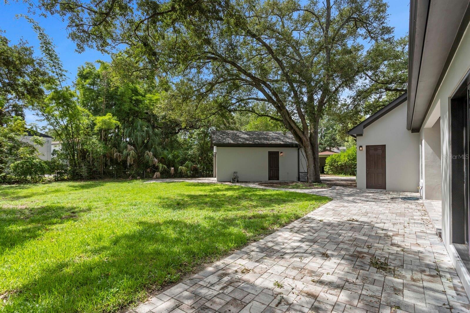 Rear view & patio