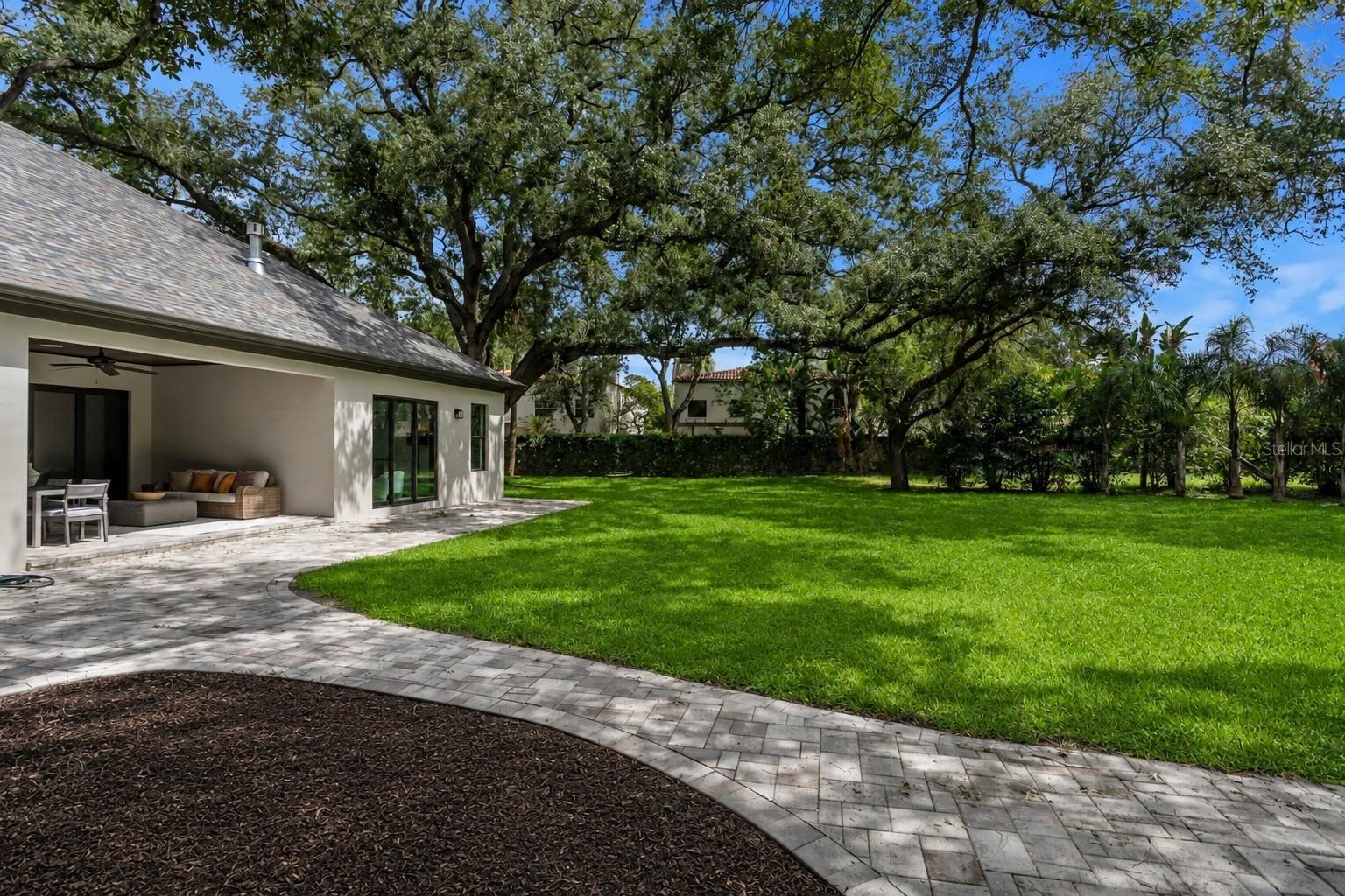 Rear view & patio