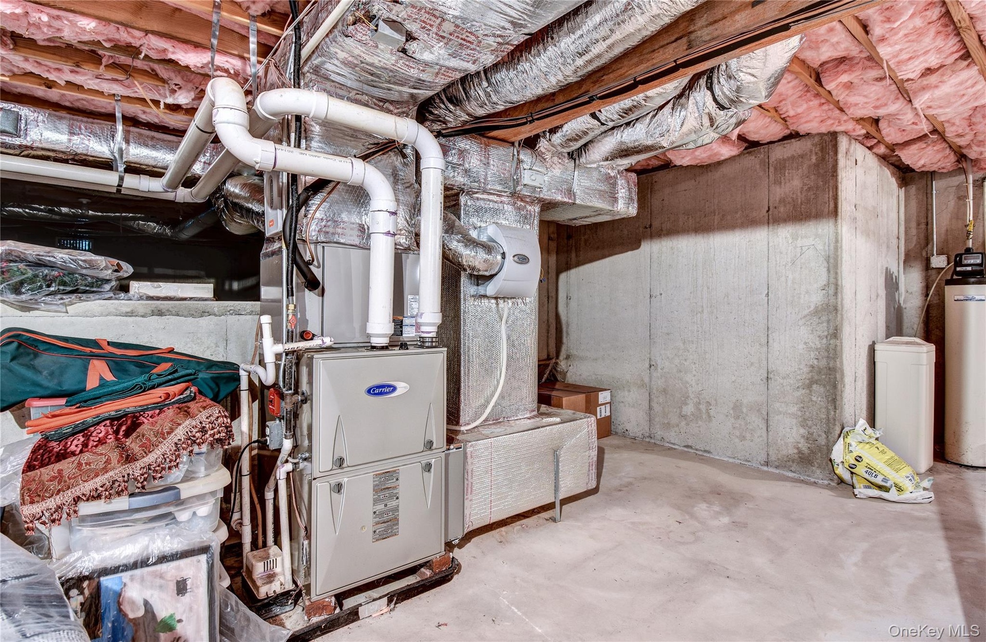 One of two Forced-air heating systems with in-line humidifier and heat pump