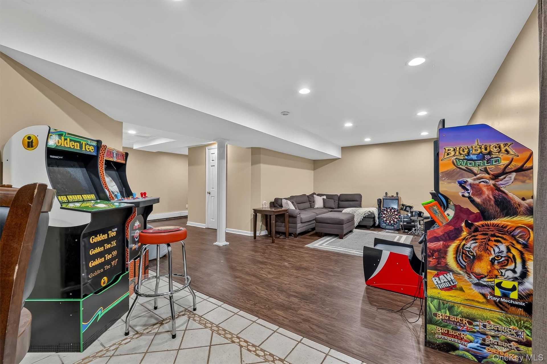 Formal Living room currently being used and a family fun room.