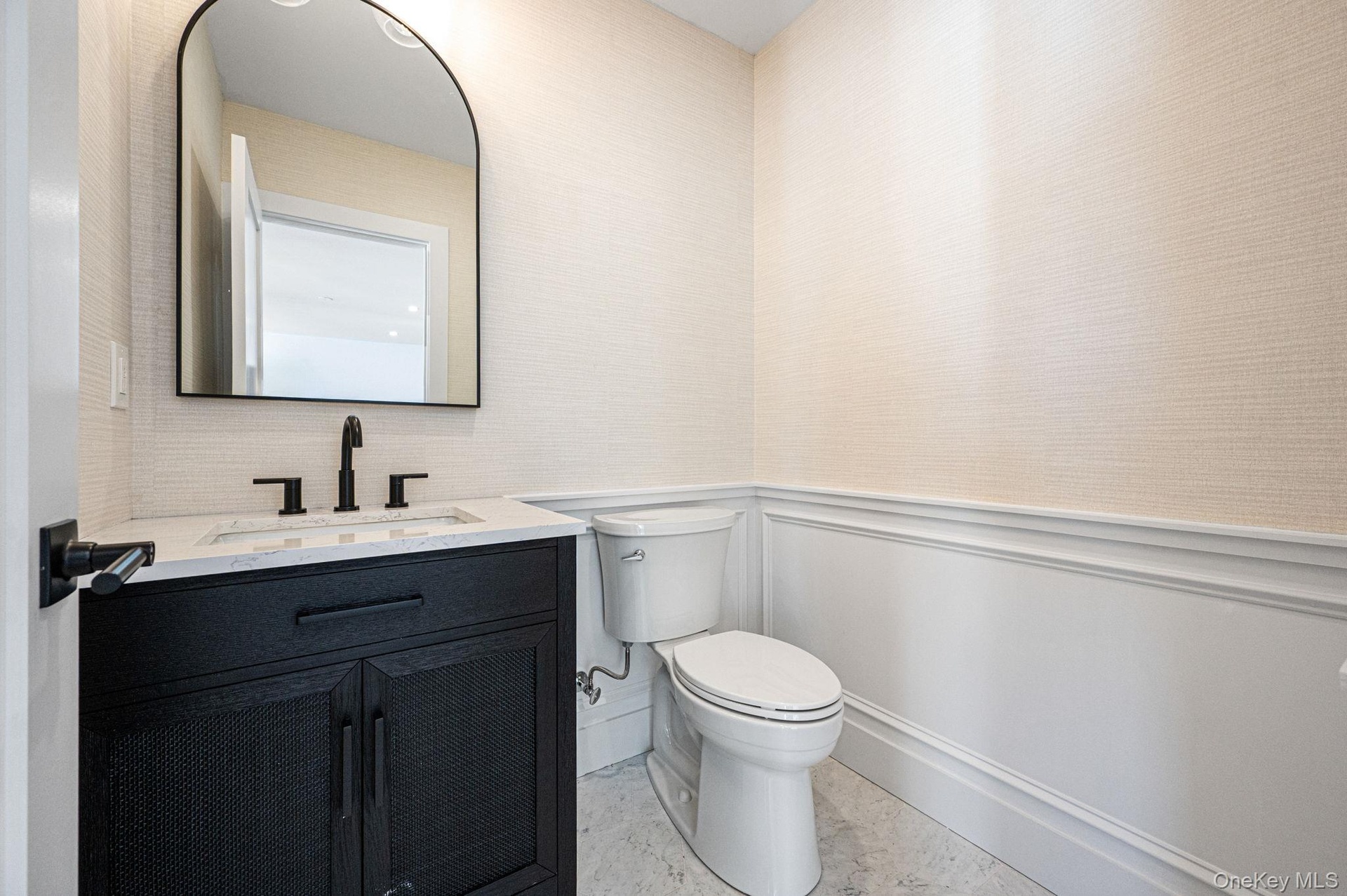 First floor powder room