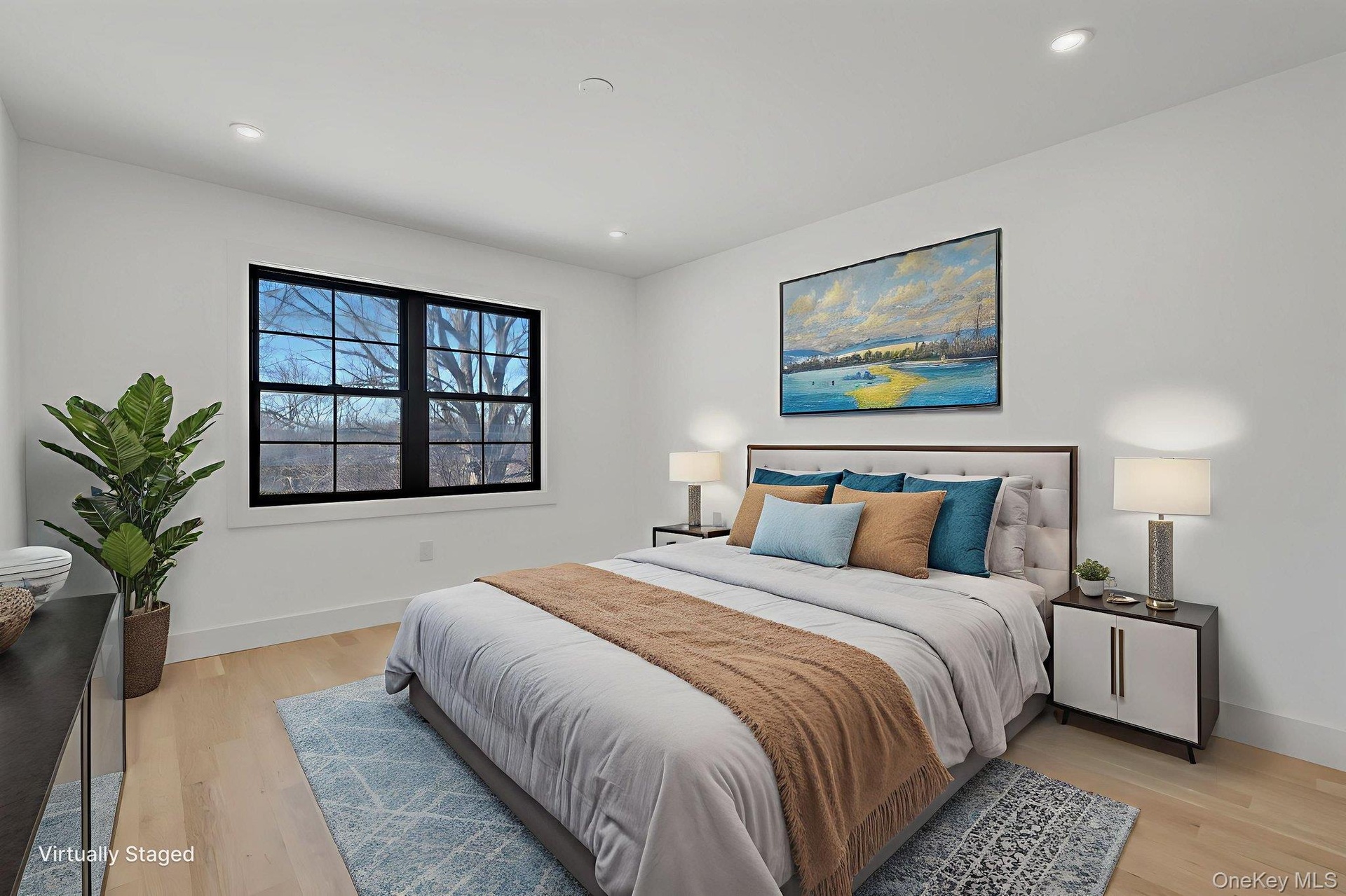 Well proportioned bedroom with great natural light and comfortable layout. Virtually Staged.