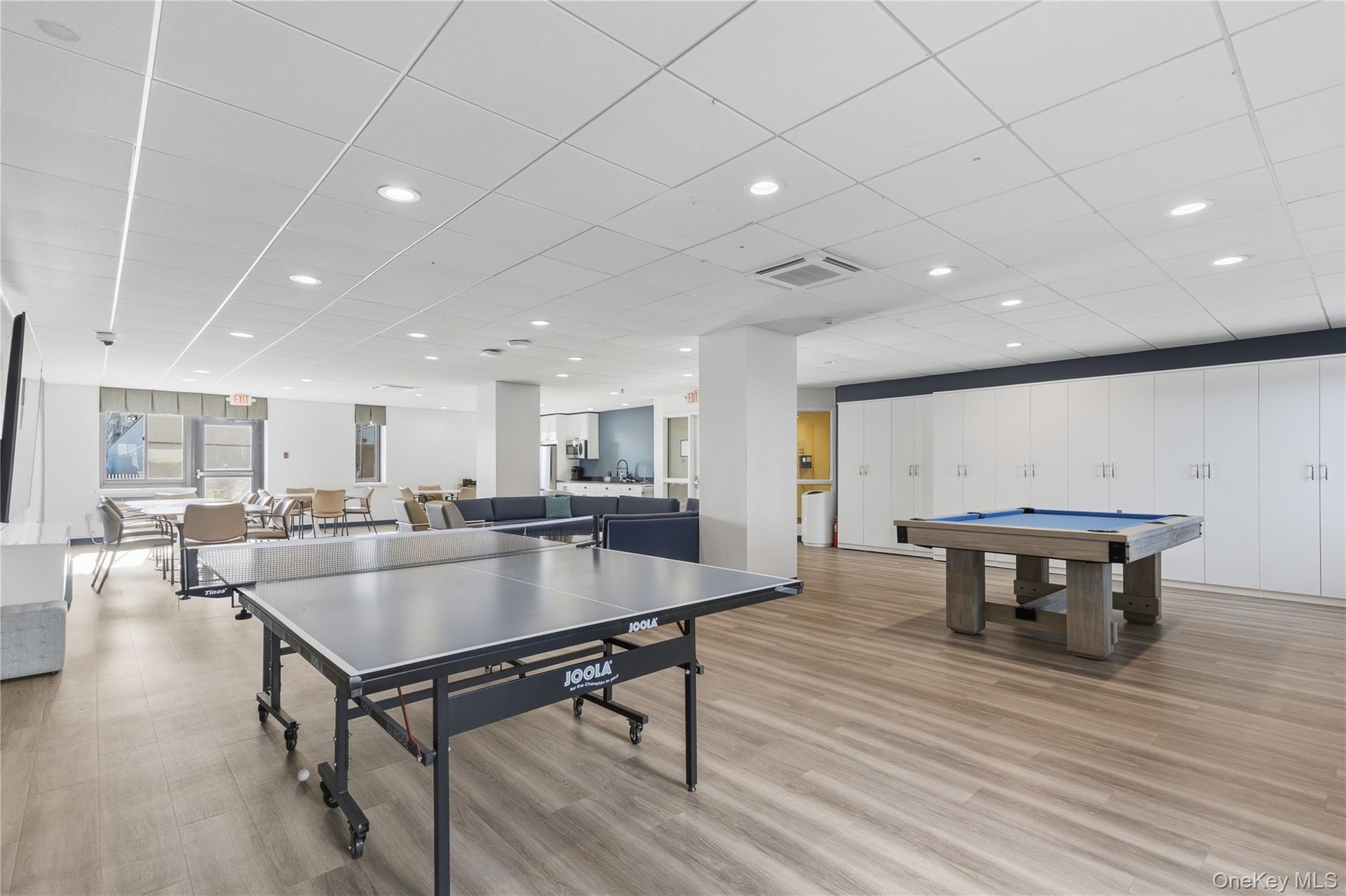 Party Room with huge  TV with cable, kitchen, pool table and ping pong