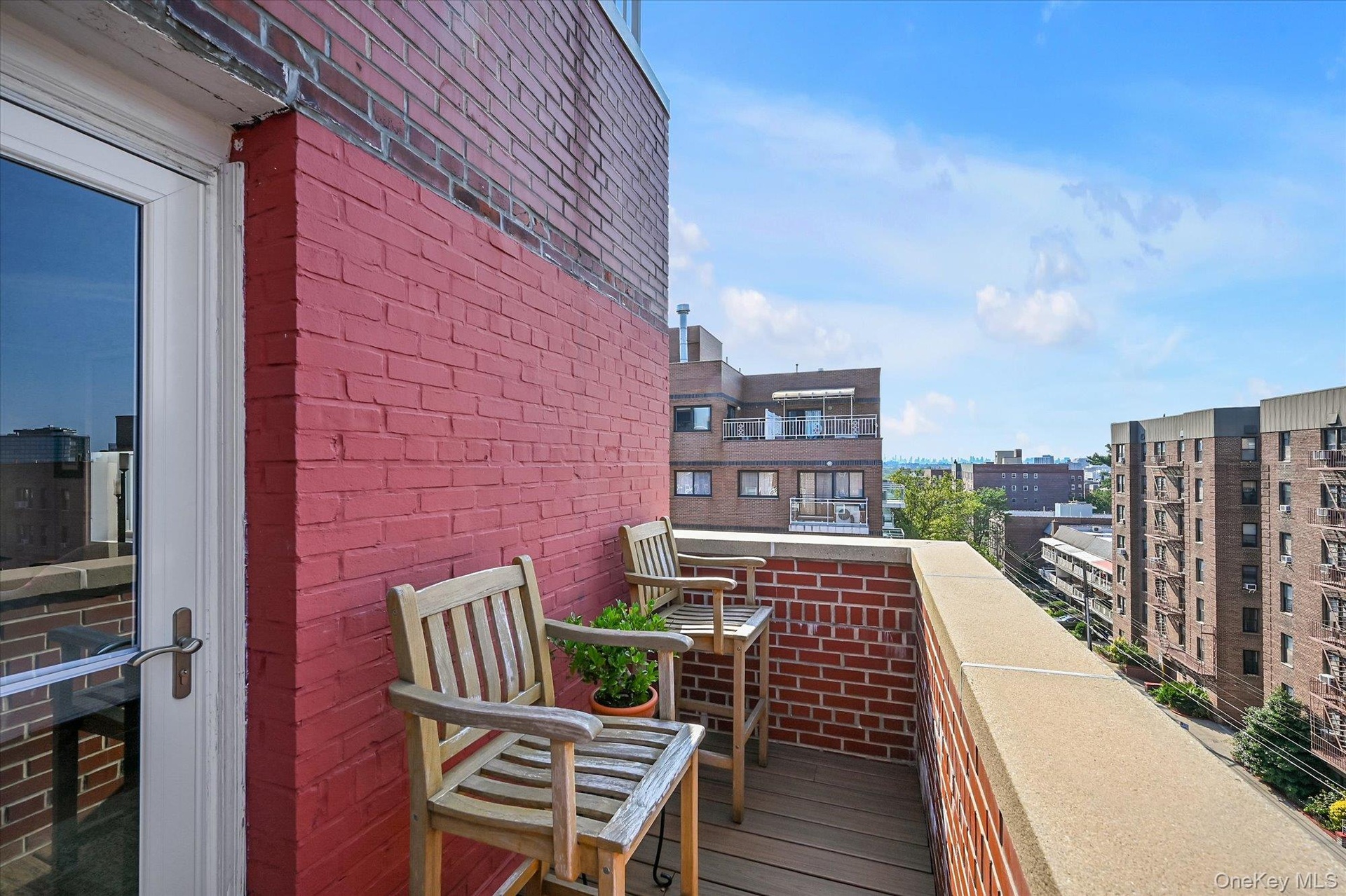 Balcony with open views toward Manhattan