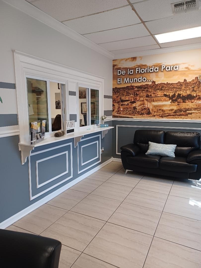Receptionist window