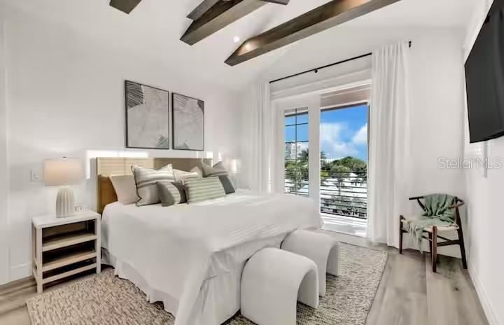 85 AVENIDA MESSINA, SARASOTA FL 34242 MLS#A4686937Bedroom and balcony
