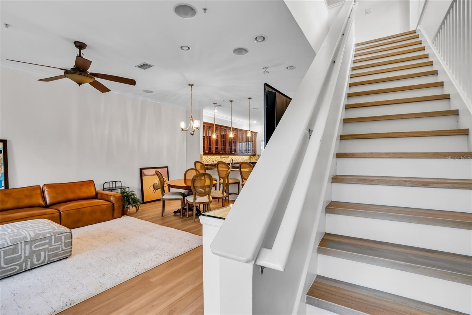 STAIRS TO UPPER 2 BEDROOMS AND BATHS