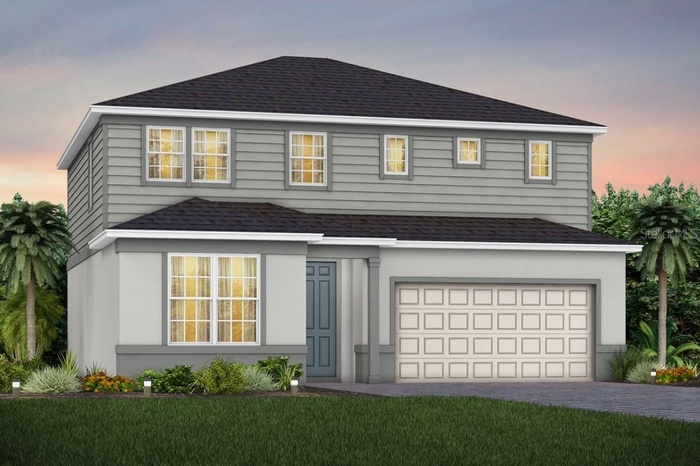 Exterior Design. Artistic rendering for this new construction home. Pictures are for illustrative purposes only. Elevations, colors and options may va