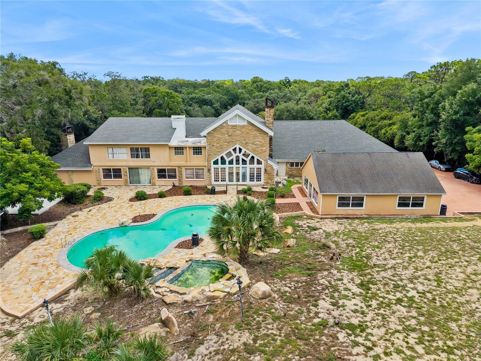 Aerial Rear Property View