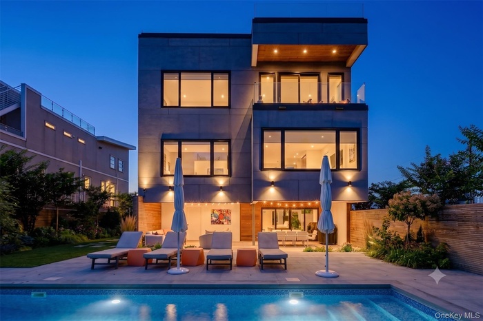 Exterior during twilight (virtually staged)