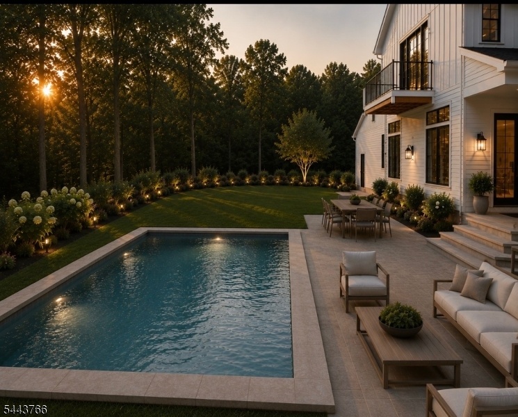 Backyard w/ Pool Rendering