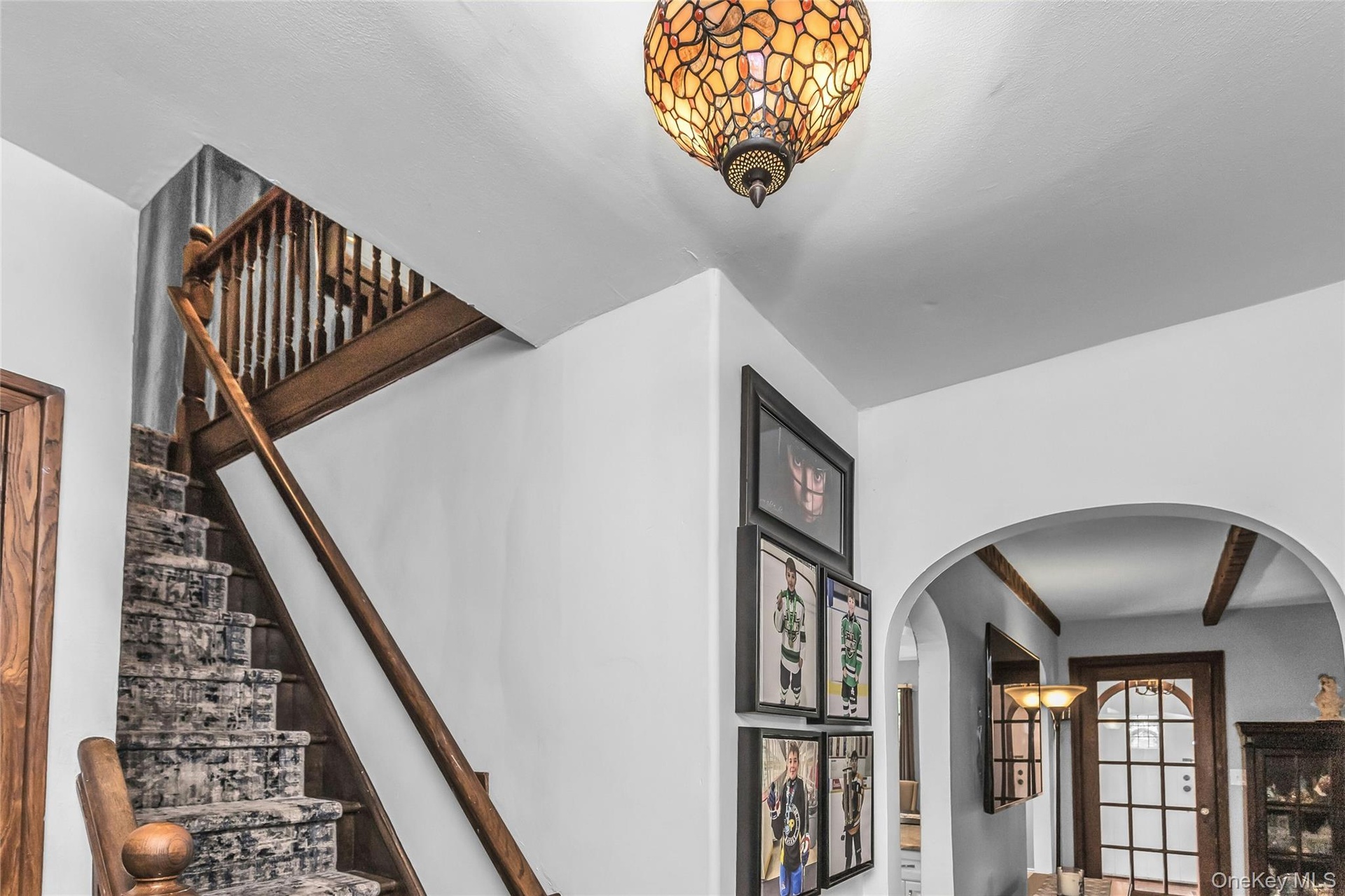 Beautiful hallway up to the second floor bedroom and bath
