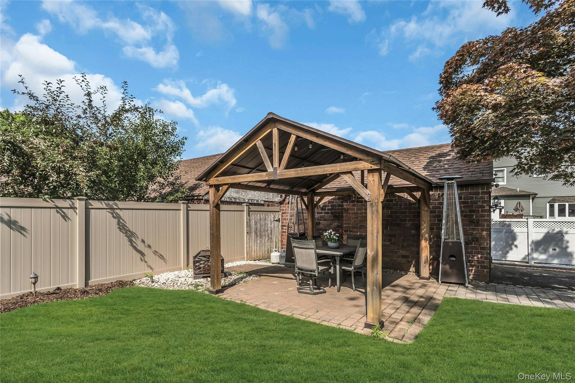Quiet Backyard Patio with Pergola