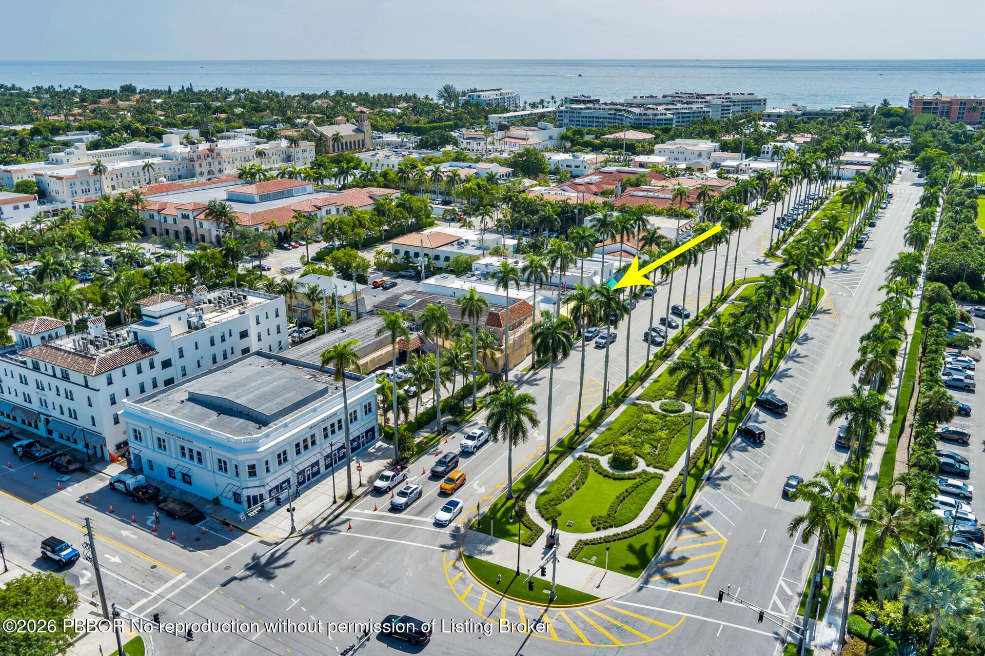 Aerial view of Royal Poinciana Way