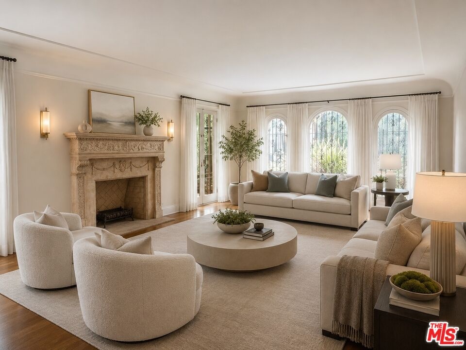 virtually staged living room