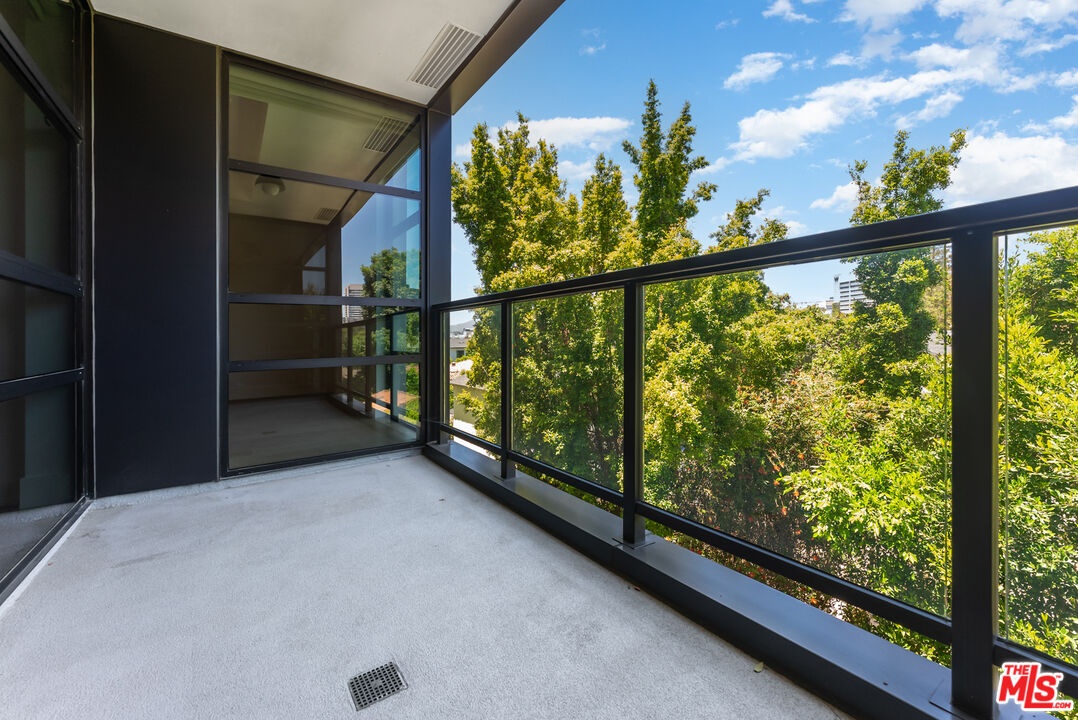 Access the spacious balcony of