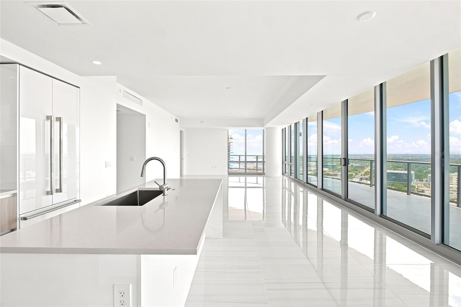 Open floorplan is ideal for entertaining