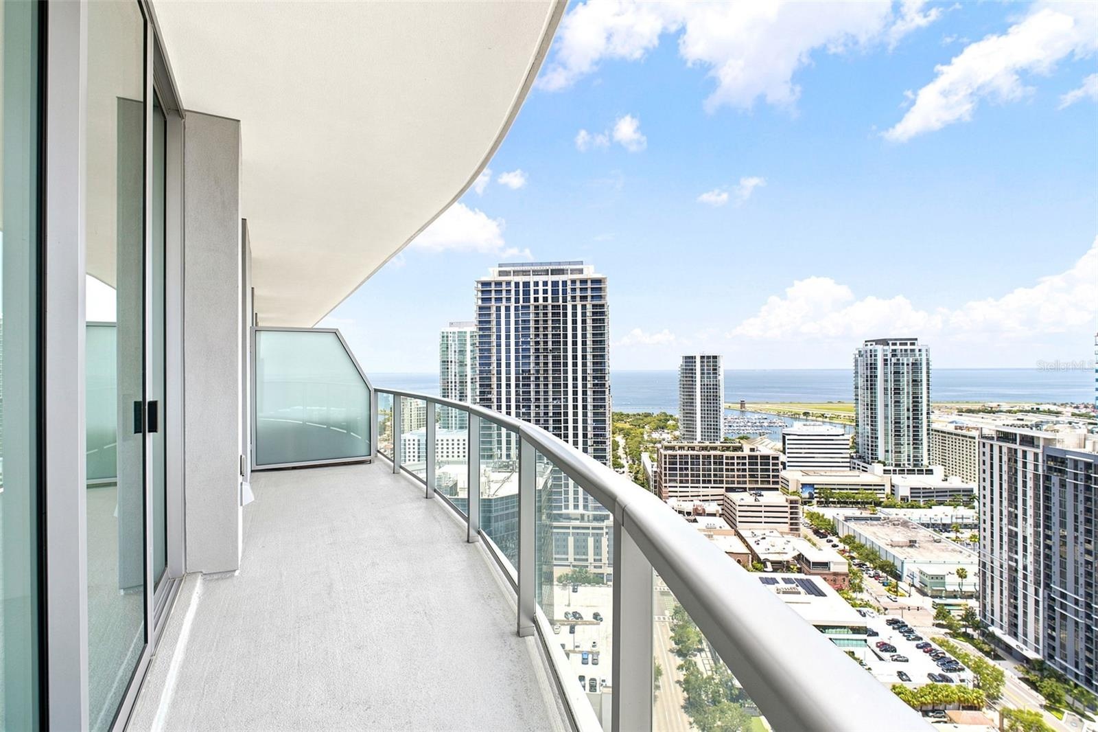 With a balcony that offers nearly a 360 degree view of the St. Pete Skyline!