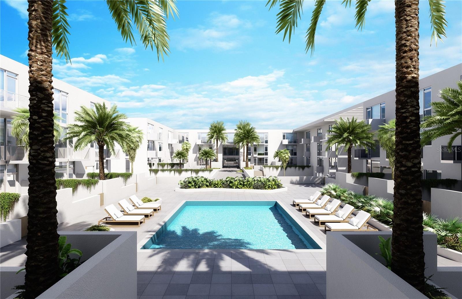 residence pool rendering