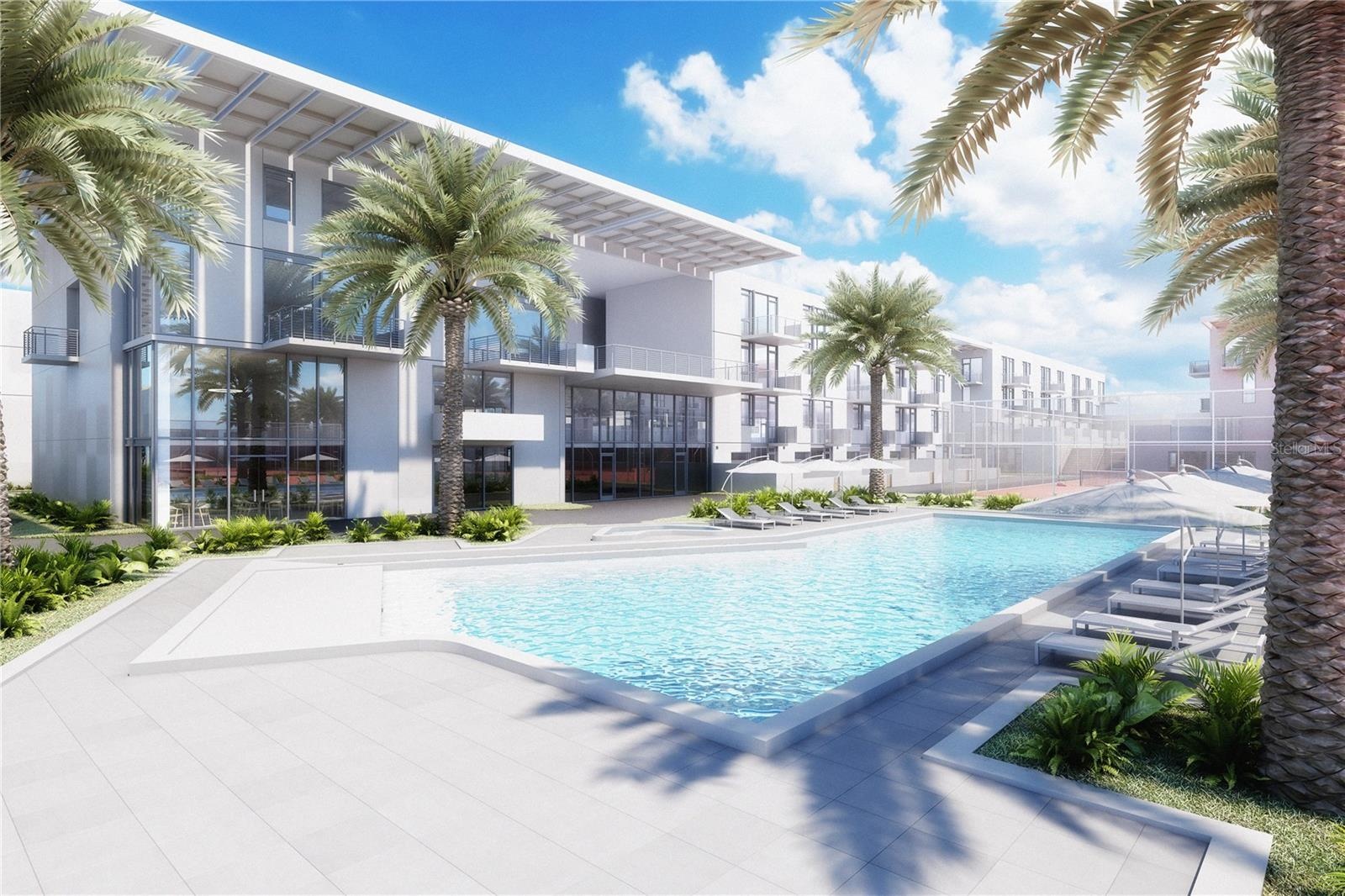 club pool rendering